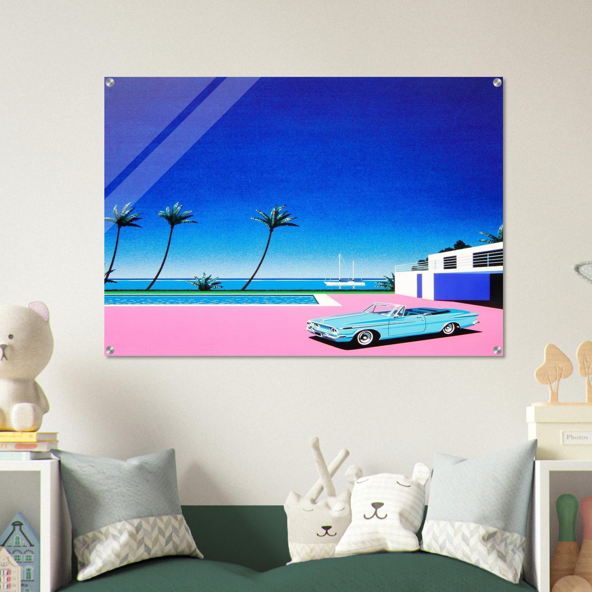 Pink Driveway - Hiroshi Nagai Acrylic Print - 70x100 cm / 28x40″ inches