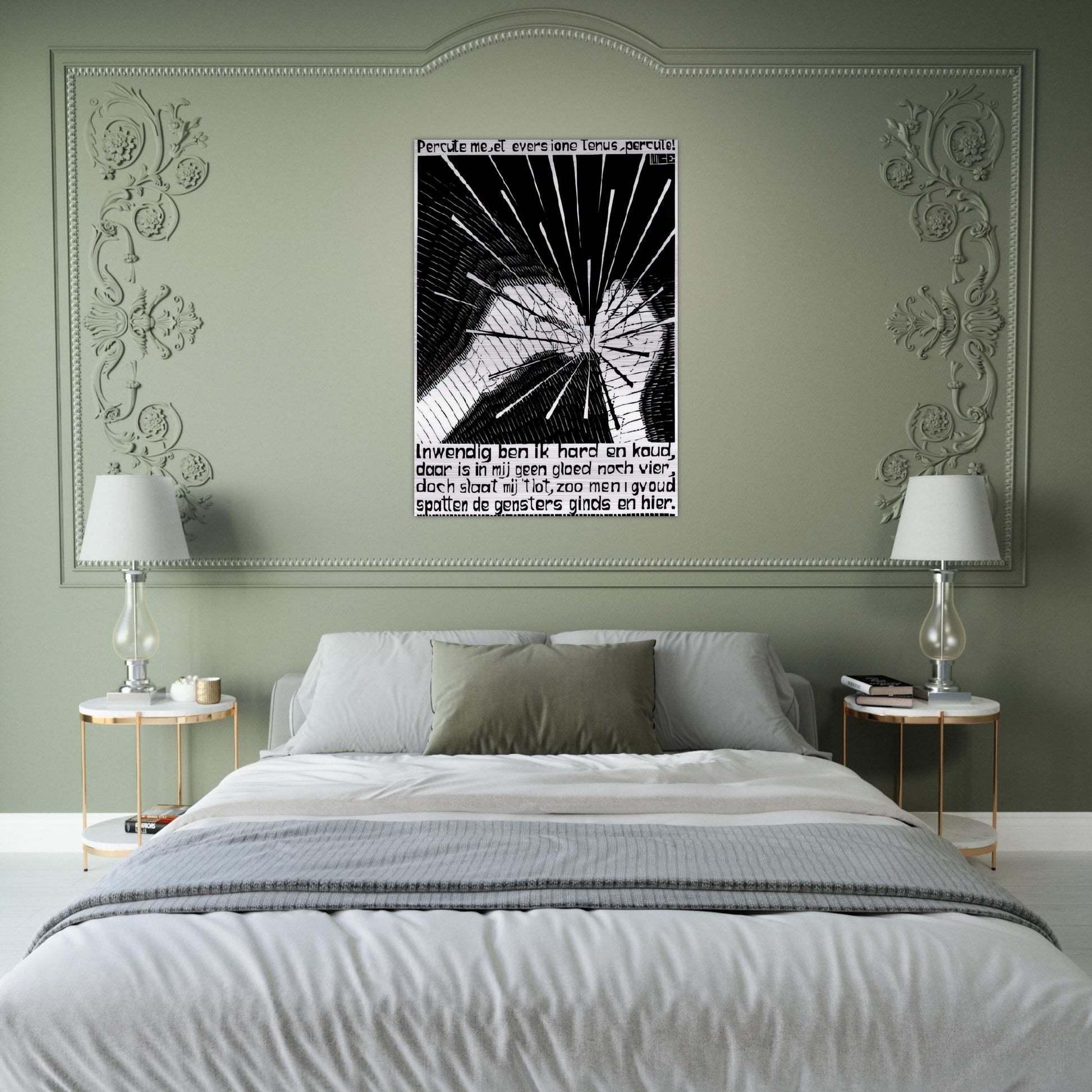 EMBLEMATA FLINT - MC Escher Brushed Aluminum Print - 70x100 cm / 28x40 inches | MC Escher Aluminum Print | MC Escher Prints