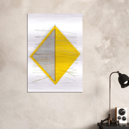 PETITE LOSANGE JAUNE - Jesus Rafael Soto Brushed Aluminum Print - 70x100 cm / 28x40 inches | Jesus Rafael Soto Aluminum Print | Jesus Rafael Soto Prints