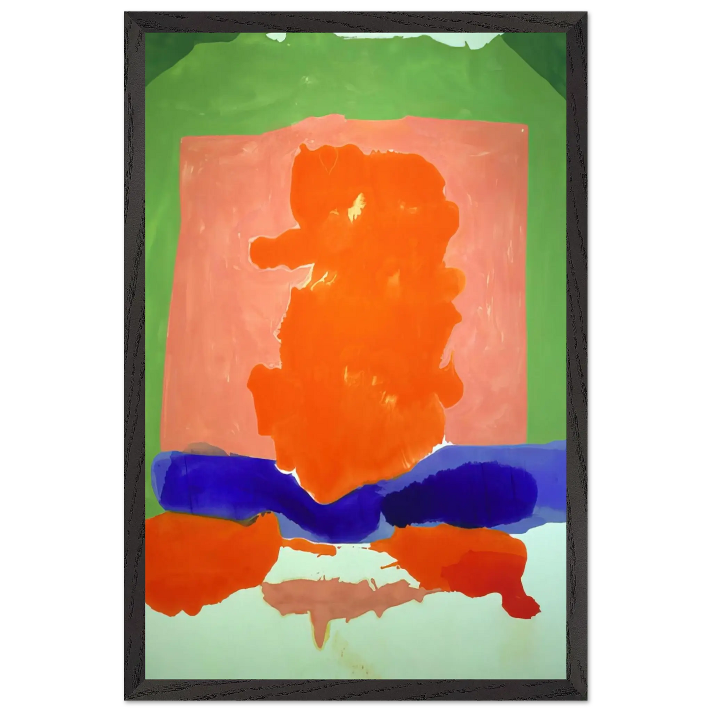 Helen Frankenthaler - Small s Paradise - 1964 Wall art - 70x100 cm / 28x40 Inches - Premium Wooden Framed Poster With Fine Art Paper - White frame