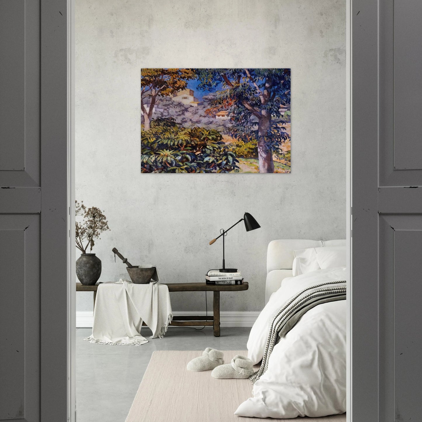 NOON LANDSCAPE - Theo van Rysselberghe Brushed Aluminum Print - 70x100 cm / 28x40 inches | Theo van Rysselberghe Aluminum Print | Theo van Rysselberghe Prints