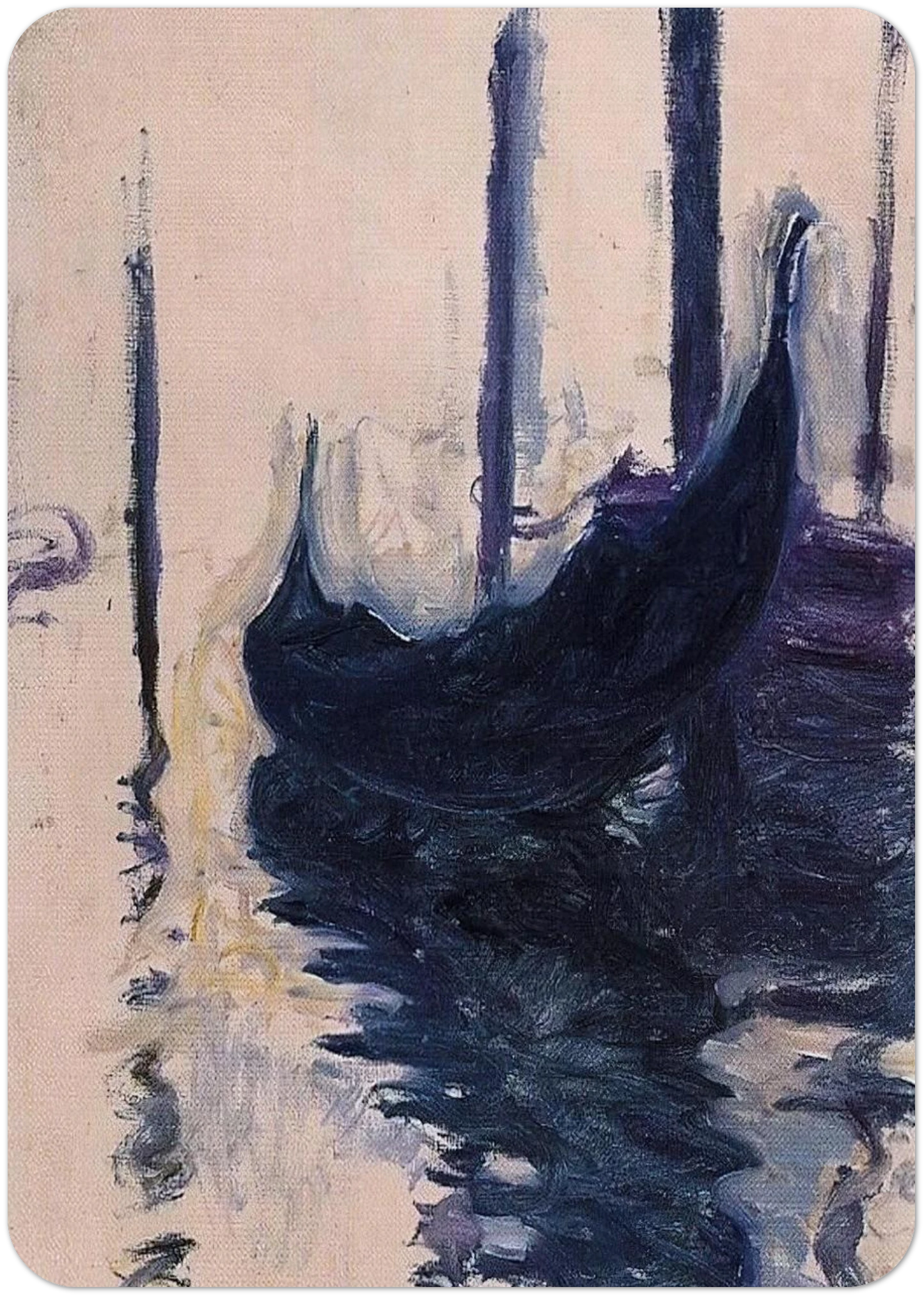 Gondola in Venice By claude monet Pack of 10 Post Cards | claude monet Post Cards | A6 (10.5 x 14.8 cm) - 4.1 x 5.8 inches