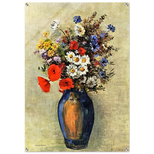 VASE OF FLOWERS 2 - Odilon Redon Acrylic Print - 70x100 cm / 28x40″ inches