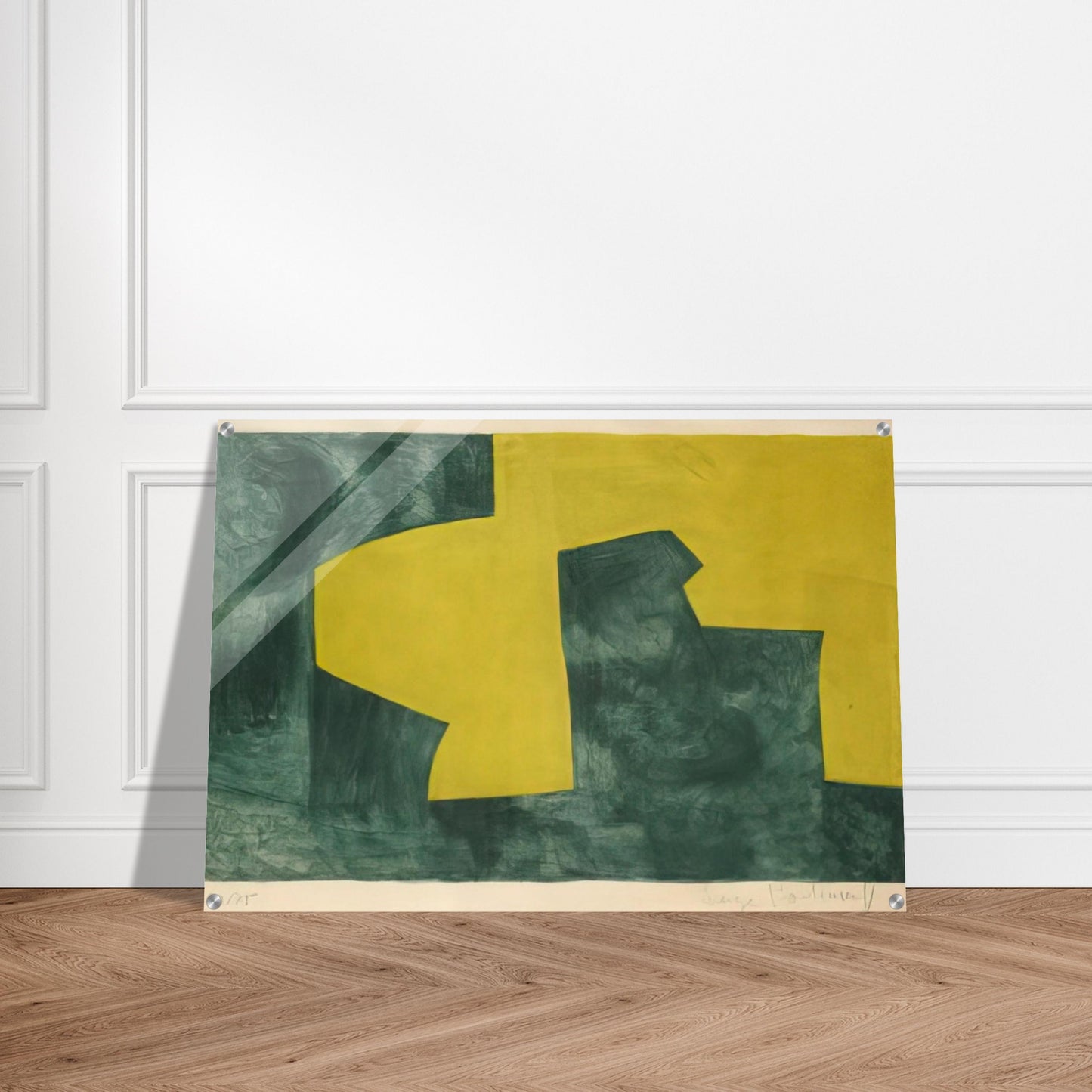 Composition verte et jaune - 1966 - Serge Poliakoff Acrylic Print - 70x100 cm / 28x40″ inches
