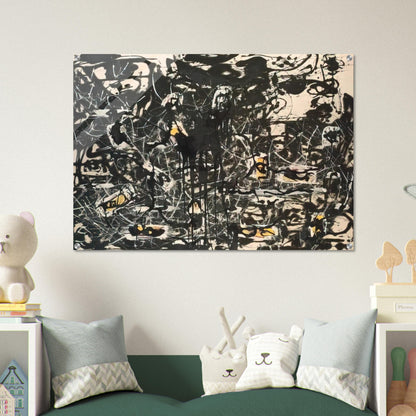 YELLOW ISLANDS - Jackson Pollock Acrylic Print - 70x100 cm / 28x40″ inches