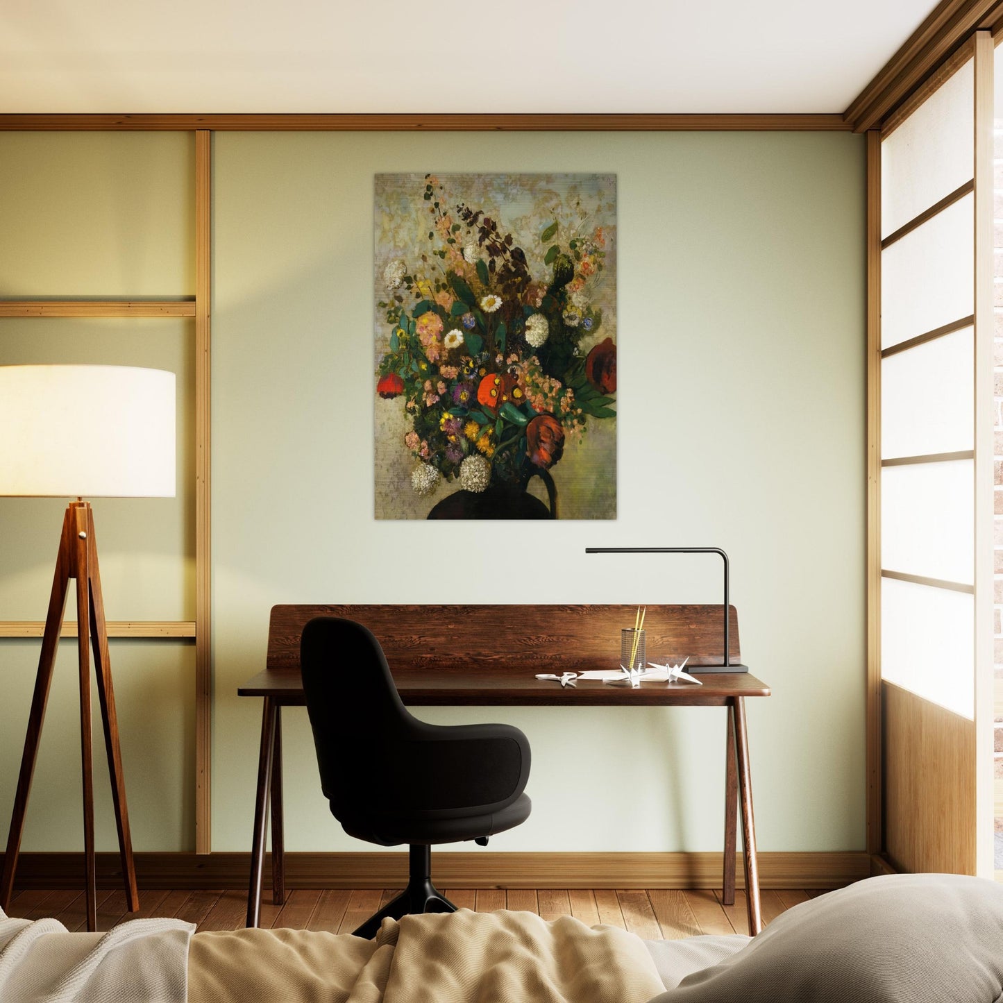 BOUQUET OF FLOWERS 5 - Odilon Redon Brushed Aluminum Print - 70x100 cm / 28x40 inches | Odilon Redon Aluminum Print | Odilon Redon Prints
