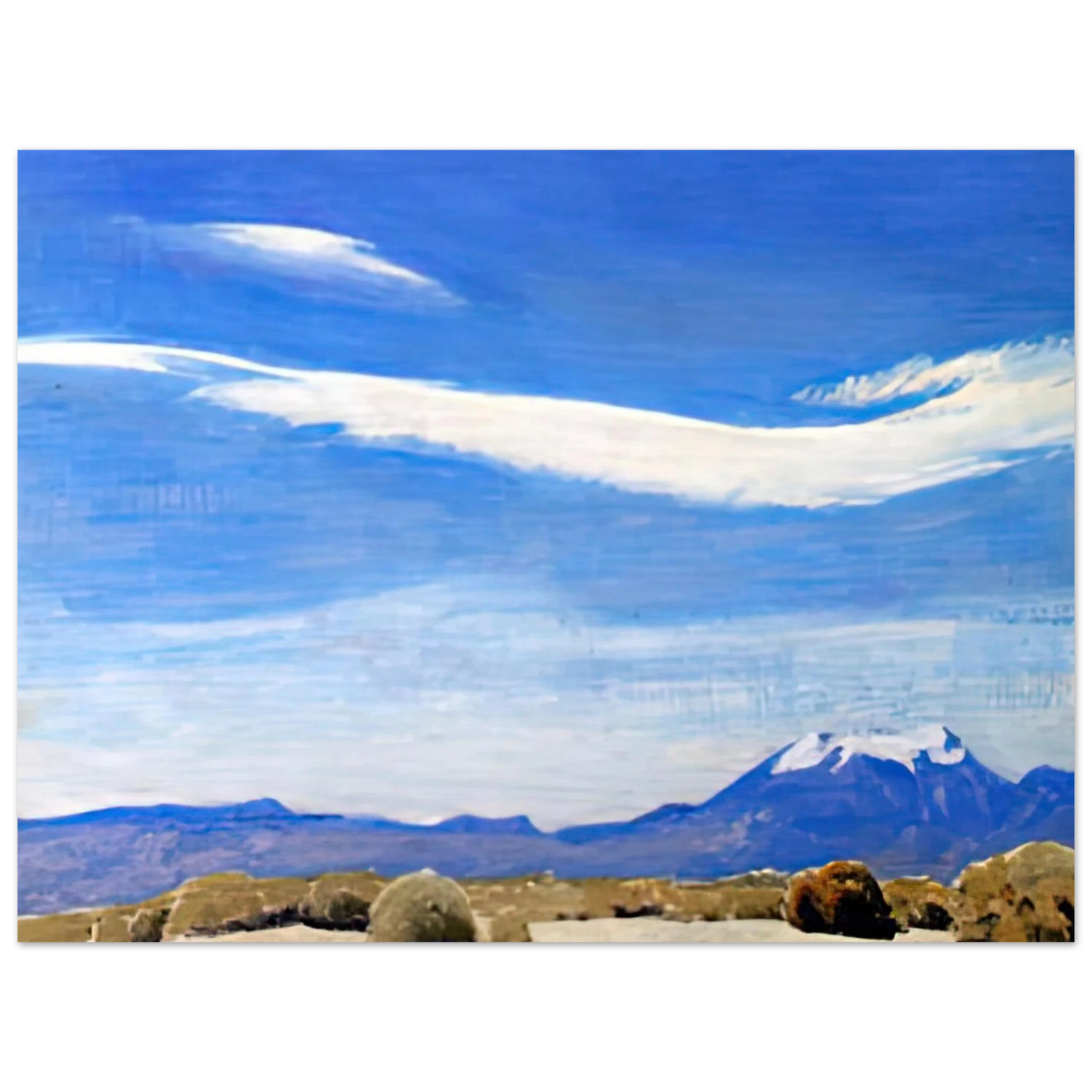 Maynard Dixon - THE CLOUD COACHELLA VALLEY CALIFORNIA 1940 Wall art - 15x20 cm / 6x8 inches - Premium Wooden Framed Poster With Fine Art Paper-canvas - Black frame