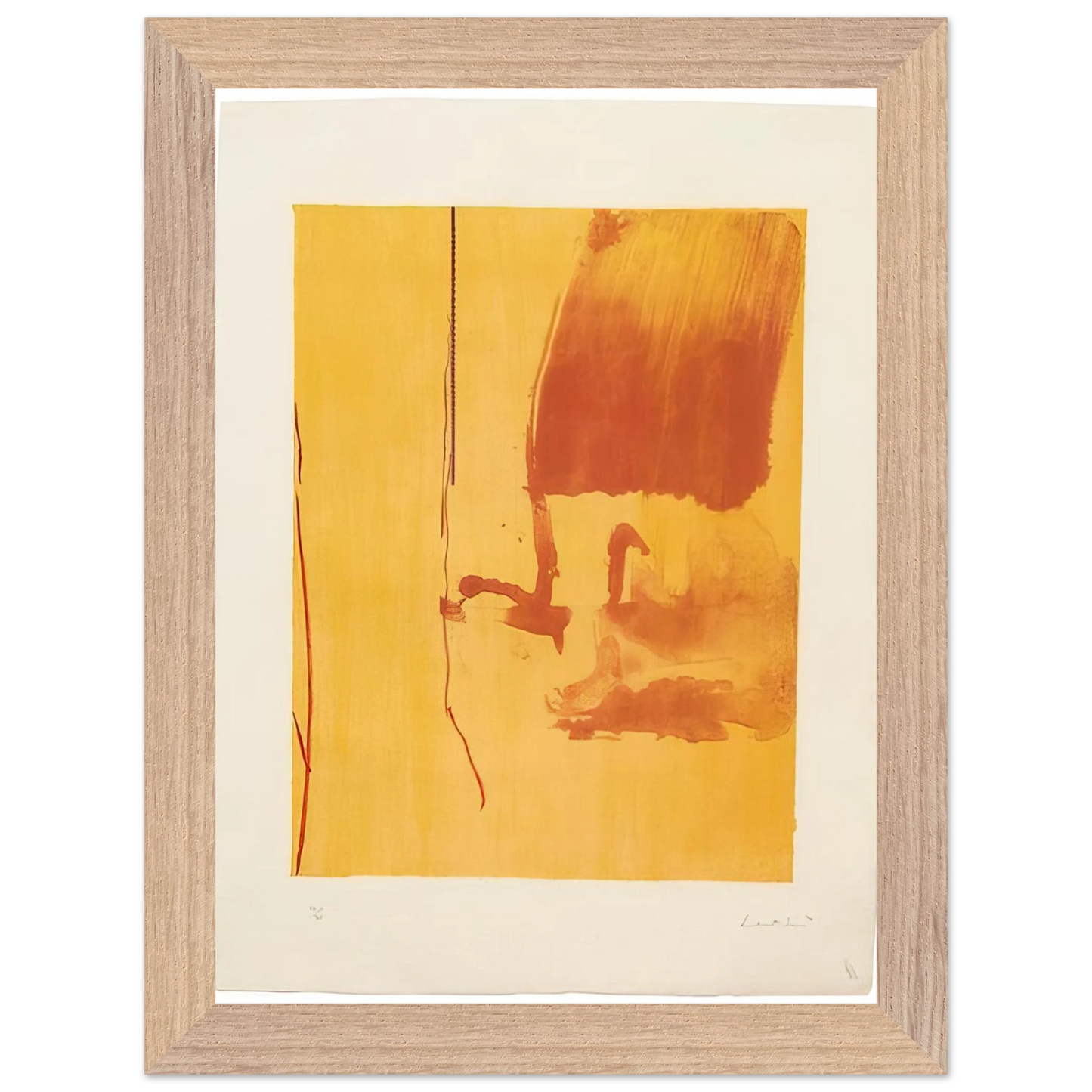 Helen Frankenthaler - Harvest - 1976 Wall art - 45x60 cm / 18x24 inches - Premium Wooden Framed Poster With Fine Art Paper-canvas - Black frame