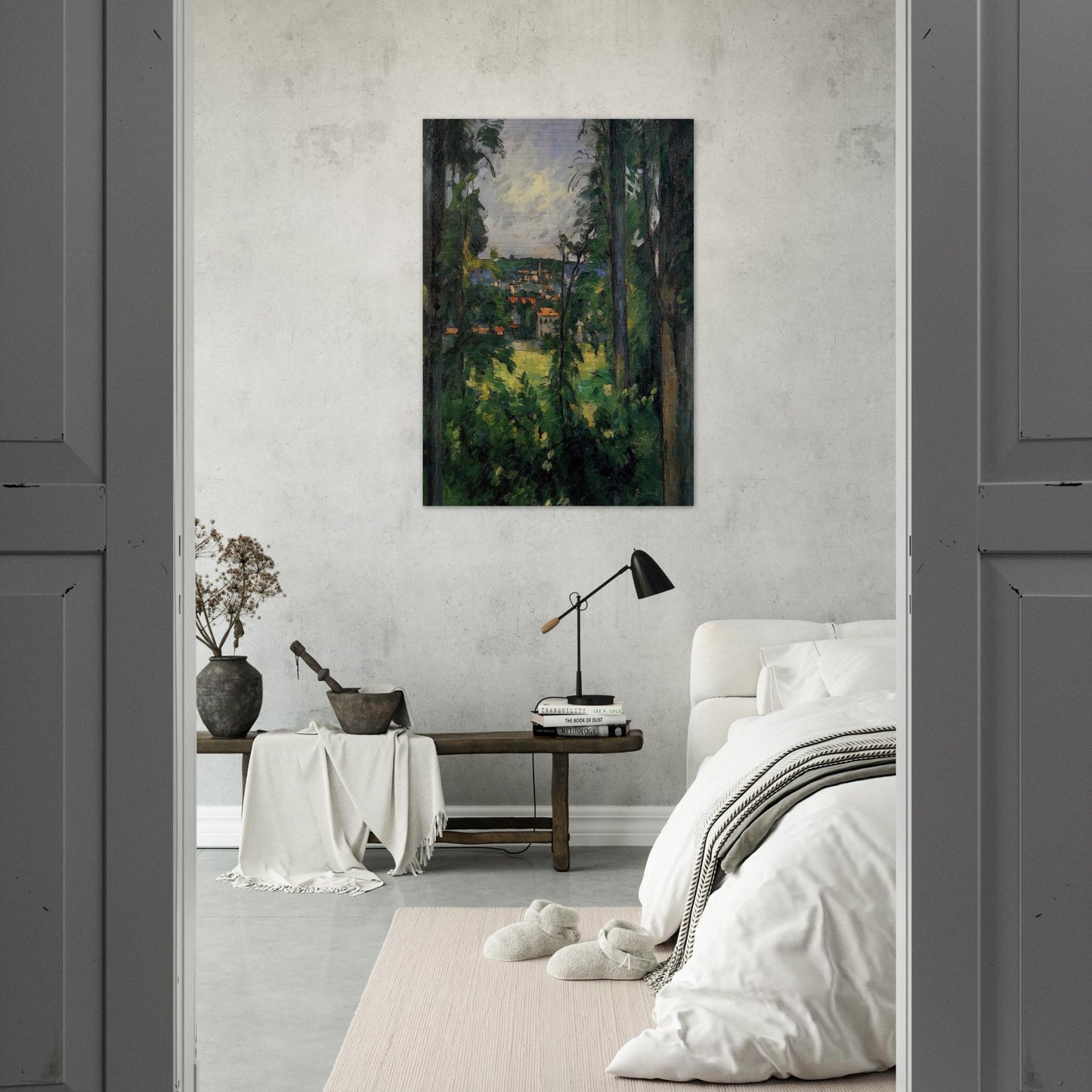 Auvers. View from Nearby - Paul Cézanne Brushed Aluminum Print - 70x100 cm / 28x40 inches | Paul Cézanne Aluminum Print | Paul Cézanne Prints