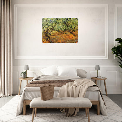Olive Grove - Bright Blue Sky - Vincent van Gogh Acrylic Print - 70x100 cm / 28x40″ inches