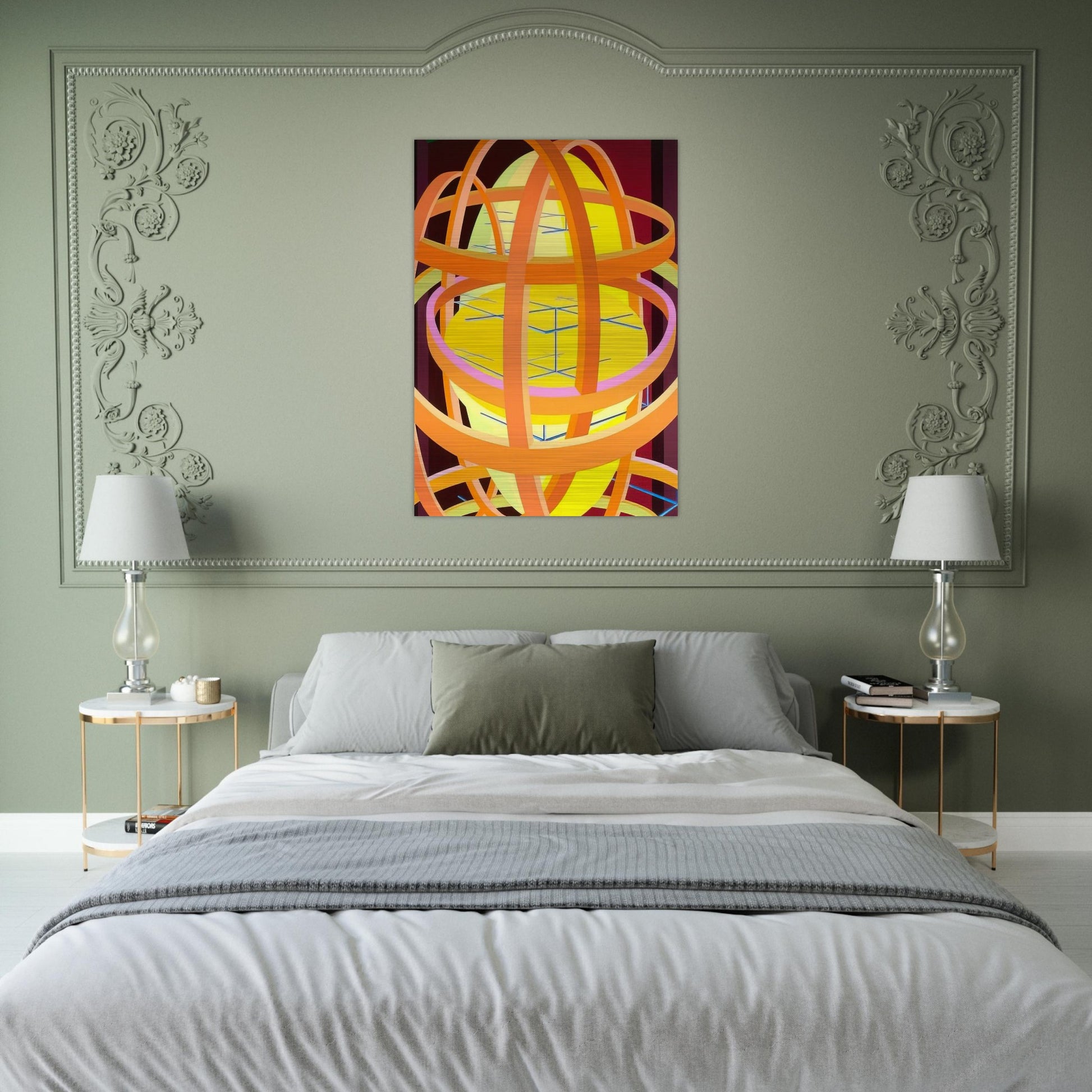 Trajans Edge II - Al Held Brushed Aluminum Print - 70x100 cm / 28x40 inches | Al Held Aluminum Print | Al Held Prints
