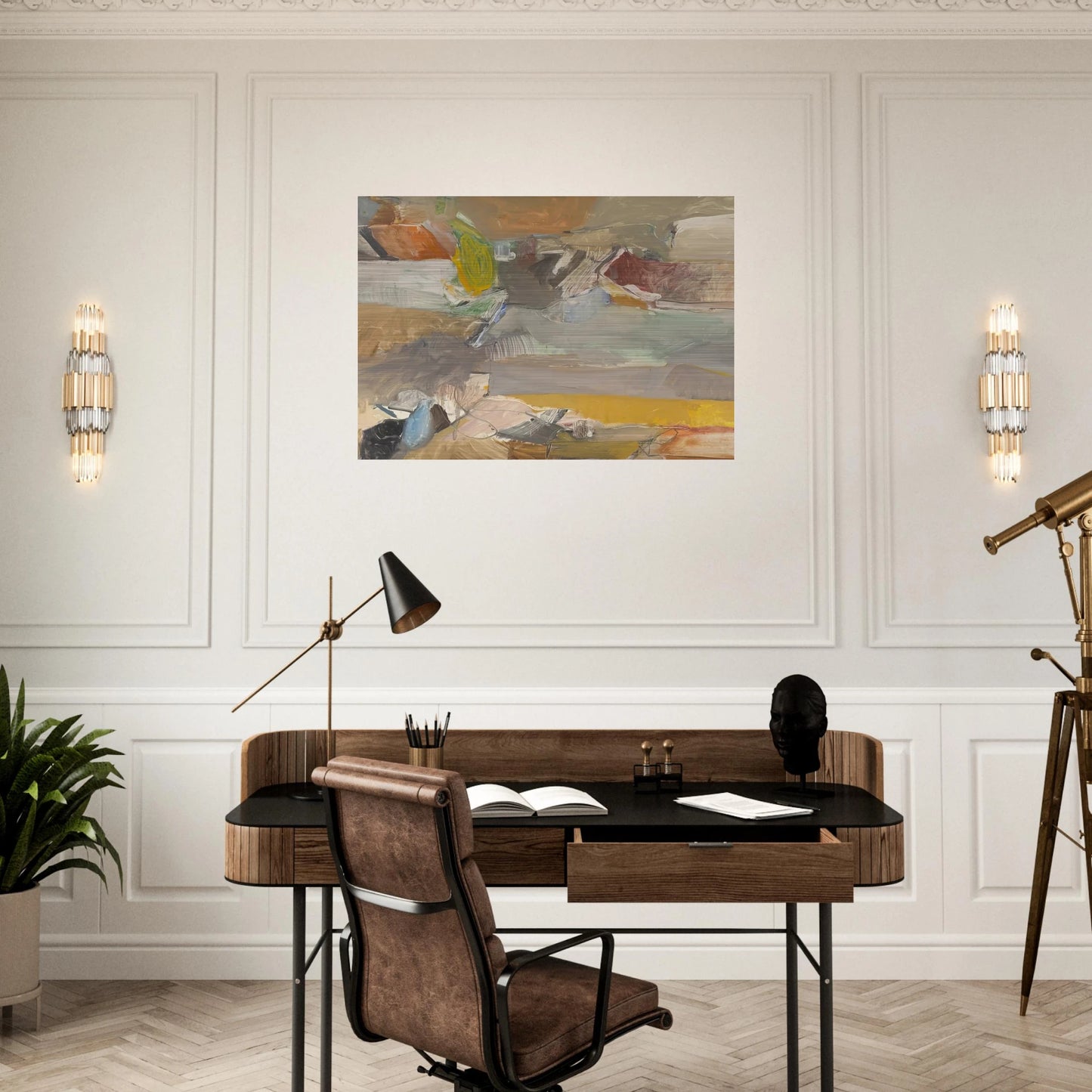 Berkeley #46 - Richard Diebenkorn Brushed Aluminum Print - 70x100 cm / 28x40 inches | Richard Diebenkorn Aluminum Print | Richard Diebenkorn Prints