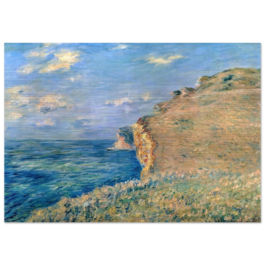 Cliff at Fecamp - claude monet Brushed Aluminum Print - 70x100 cm / 28x40 inches | claude monet Aluminum Print | claude monet Prints