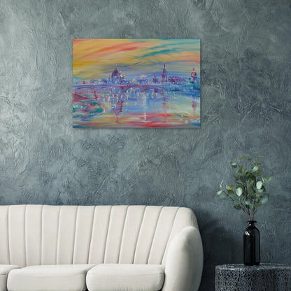 View of Rome and the Tiber - Konrad Zuse Brushed Aluminum Print - 70x100 cm / 28x40 inches | Konrad Zuse Aluminum Print | Konrad Zuse Prints