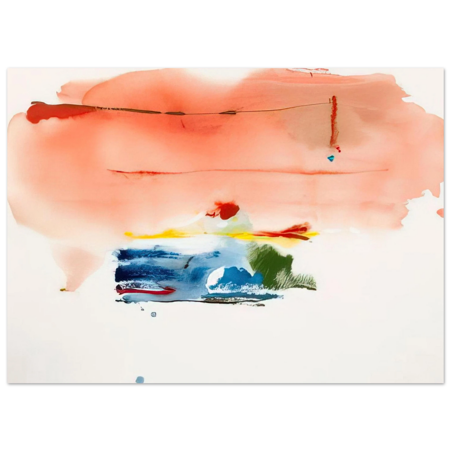 Helen Frankenthaler - Santa Fe II - 1986 Wall art - 70x100 cm / 28x40 inches - Fine Art Poster-canvas - -