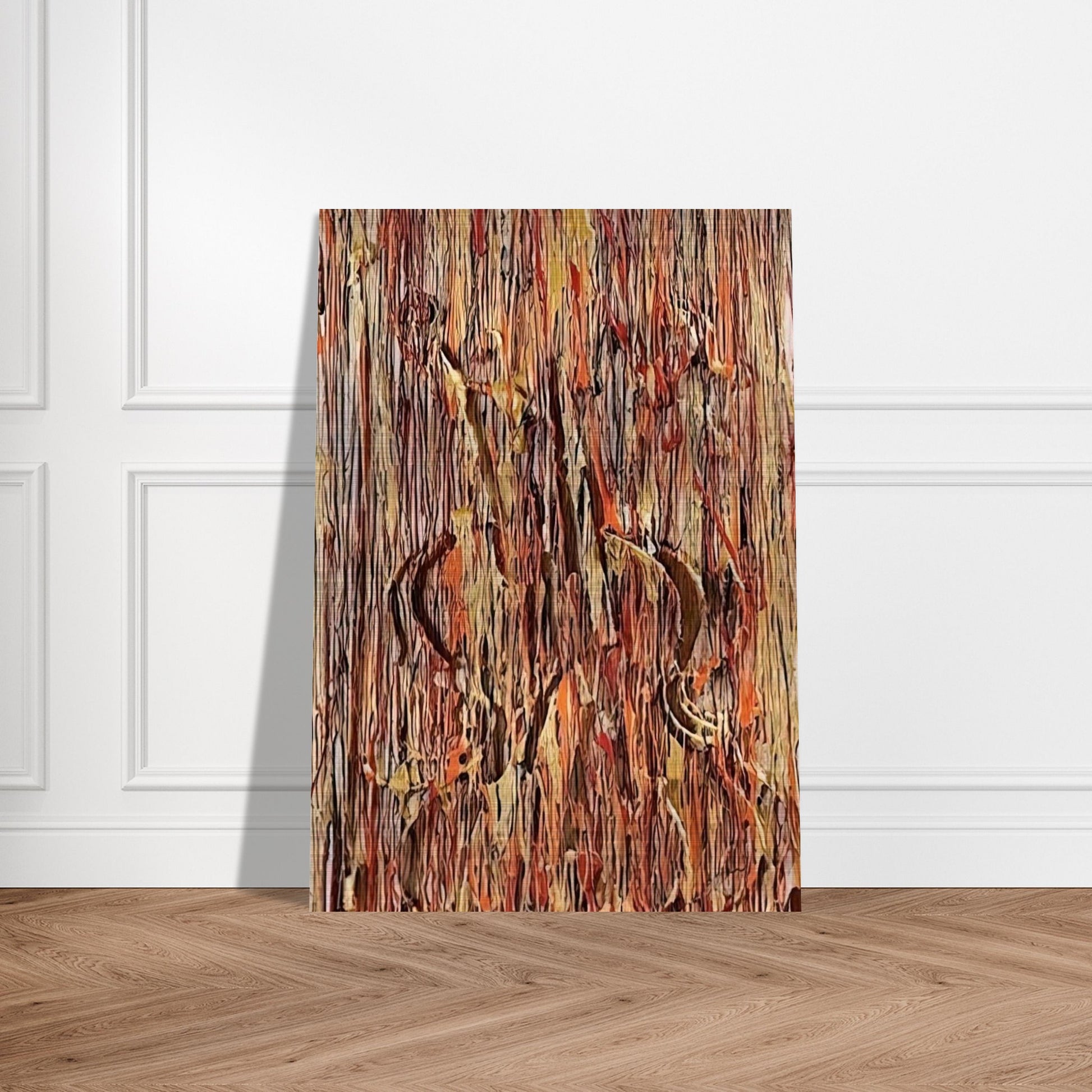 Gold and Red - 1990 - Arman Brushed Aluminum Print - 70x100 cm / 28x40 inches | Arman Aluminum Print | Arman Prints