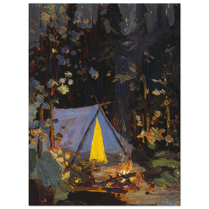 Tom Thomson - CAMPFIRE 1916  75x100 cm / 30x40inches Fine Art Poster