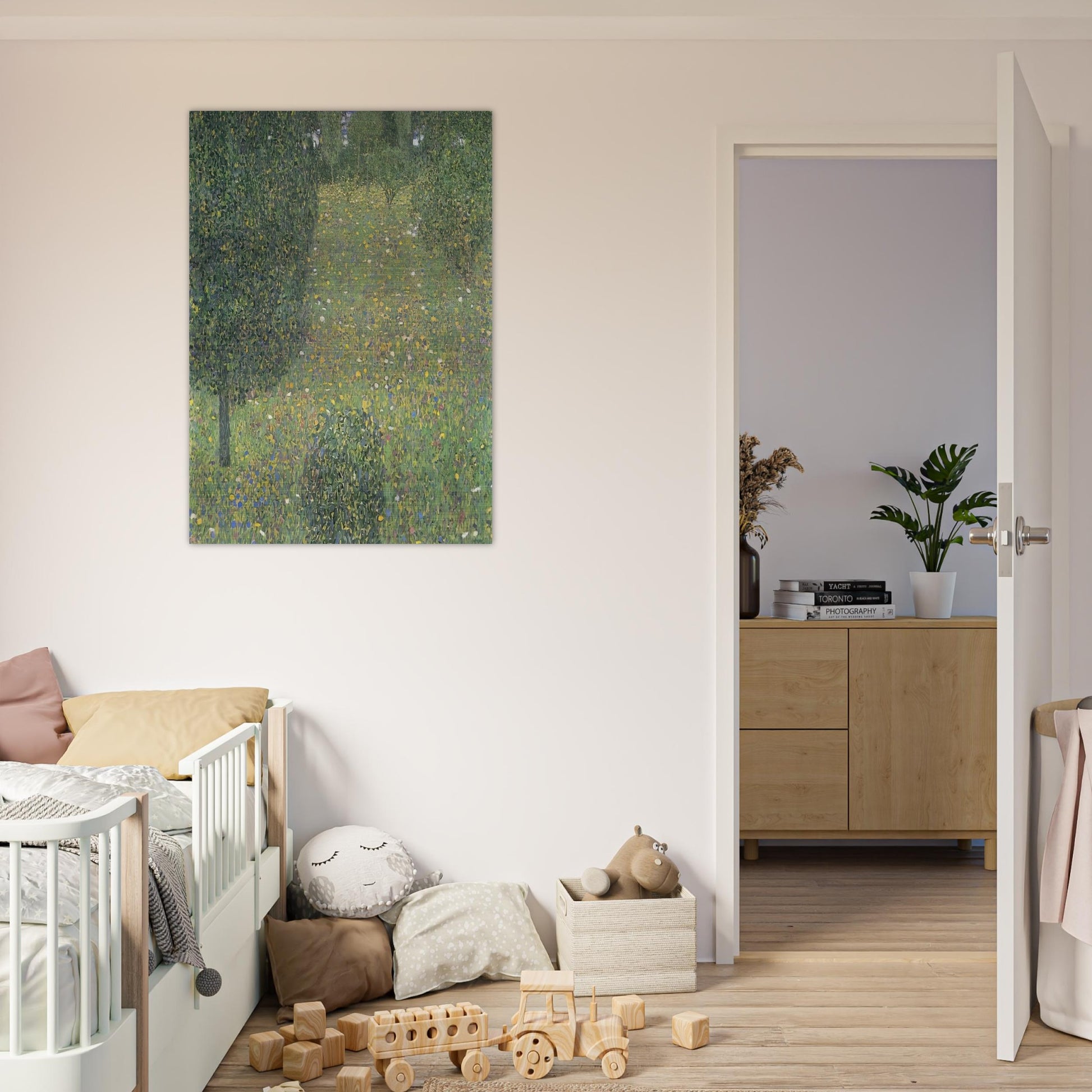 LANDSCAPE GARDEN MEADOW IN FLOWER - Gustav Klimt Brushed Aluminum Print - 70x100 cm / 28x40 inches | Gustav Klimt Aluminum Print | Gustav Klimt Prints
