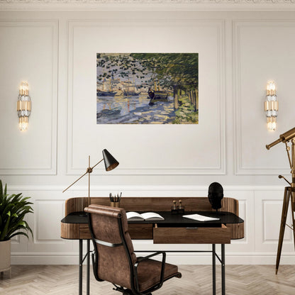 Seine at Rouen - claude monet Brushed Aluminum Print - 70x100 cm / 28x40 inches | claude monet Aluminum Print | claude monet Prints