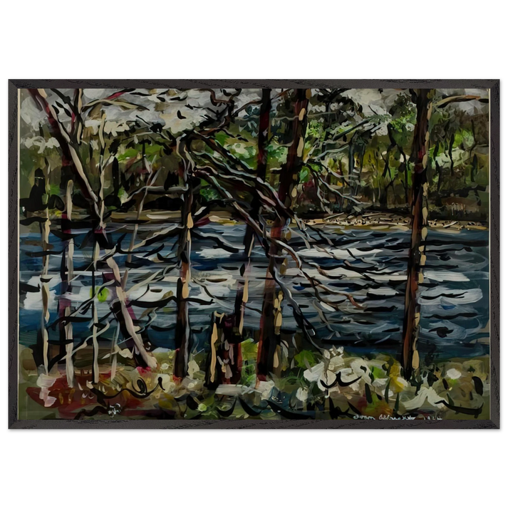 ST MARY S RIVER GEORGIA 1964 - Ivan Albright 70x100 cm / 28x40 inches Framed Art Print – Black Wooden Frame
