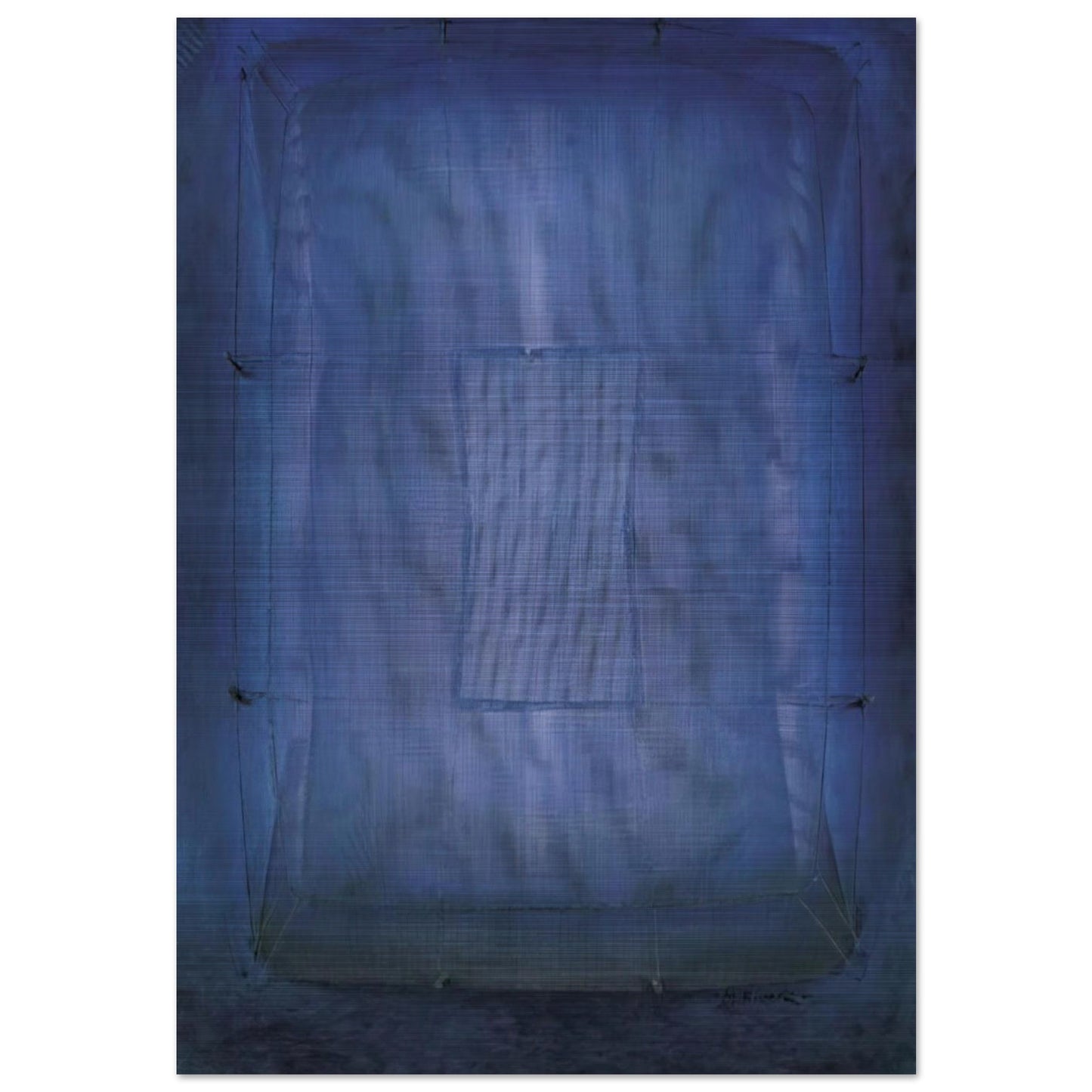 Azul - Art Informel - Manuel Rivera Brushed Aluminum Print - 70x100 cm / 28x40 inches | Manuel Rivera Aluminum Print | Manuel Rivera Prints