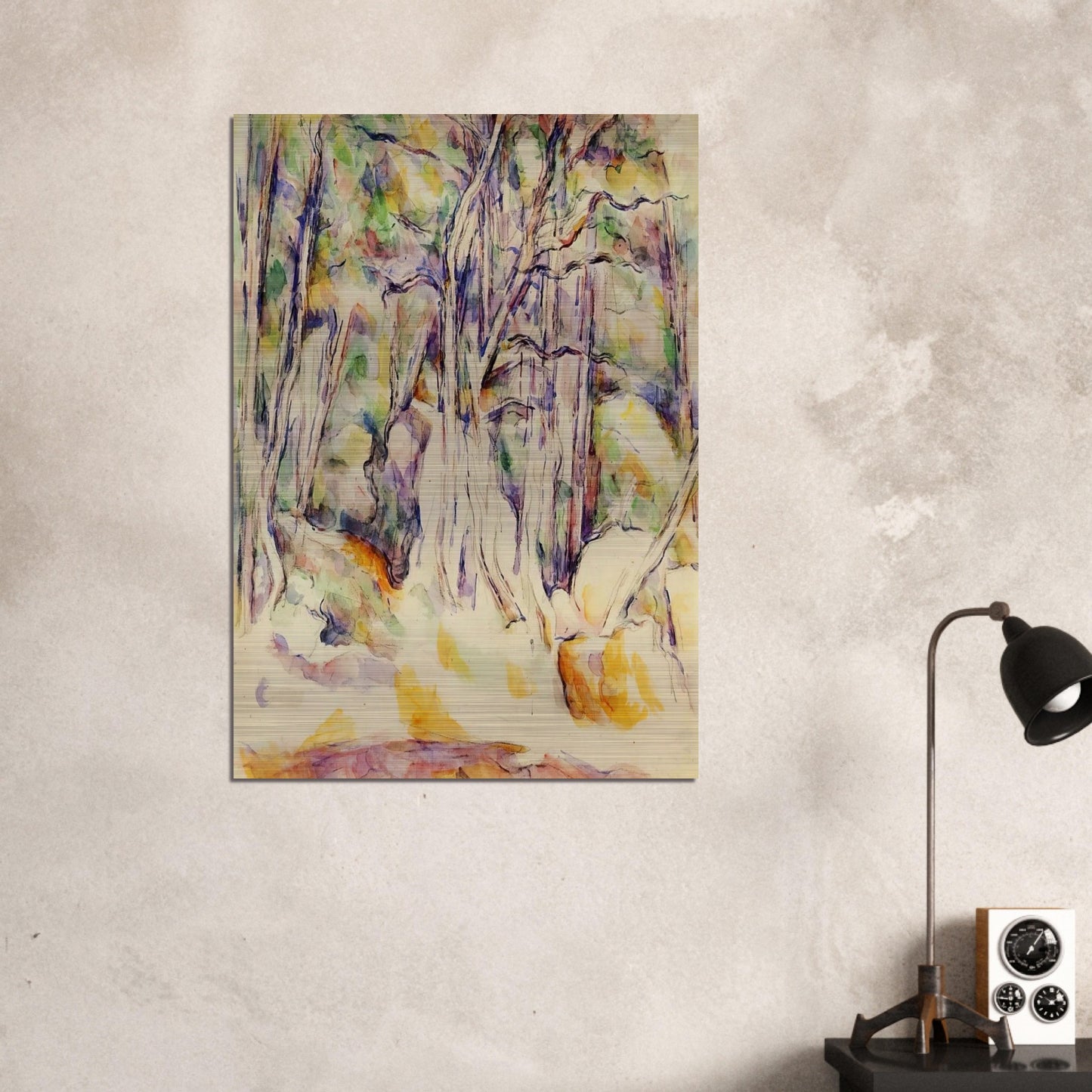 The Park of the Chateau Noir with Well - Paul Cézanne Brushed Aluminum Print - 70x100 cm / 28x40 inches | Paul Cézanne Aluminum Print | Paul Cézanne Prints