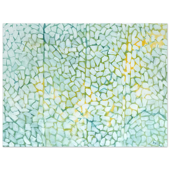 Alma Woodsey Thomas - WHITE DAISIES RHAPSODY 1973  75x100 cm / 30x40inches Fine Art Poster