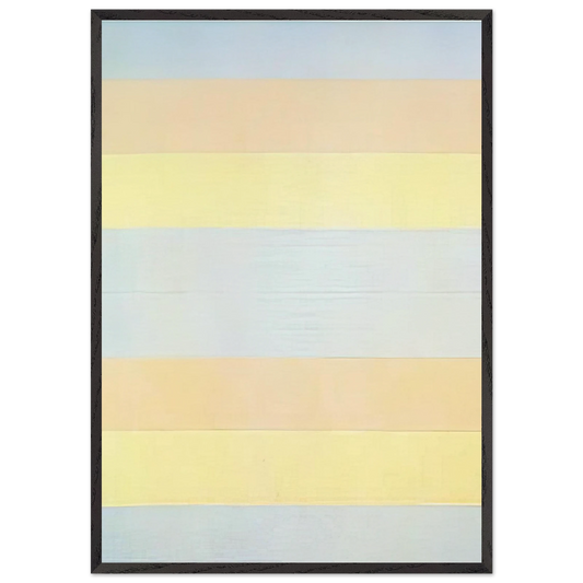 With My Back to the World - Agnes Martin 70x100 cm / 28x40 inches Framed Art Print – Black Wooden Frame