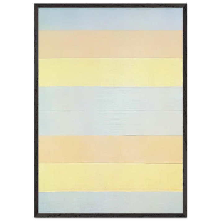 With My Back to the World - Agnes Martin 70x100 cm / 28x40 inches Framed Art Print – Black Wooden Frame