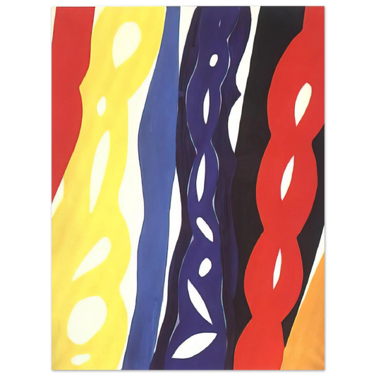 Ernst Wilhelm Nay - Streifen, WZ 1221 - 1967  75x100 cm / 30x40inches Fine Art Poster