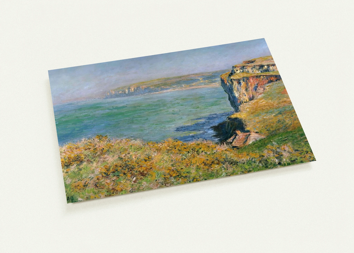 Cliff at Grainval By claude monet Pack of 10 Post Cards | claude monet Post Cards | A6 (10.5 x 14.8 cm) - 4.1 x 5.8 inches