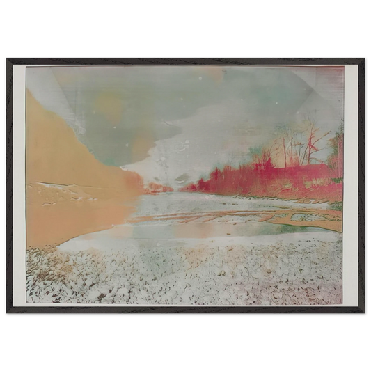View of the Emme - 1971 - Dieter Roth 70x100 cm / 28x40 inches Framed Art Print – Black Wooden Frame