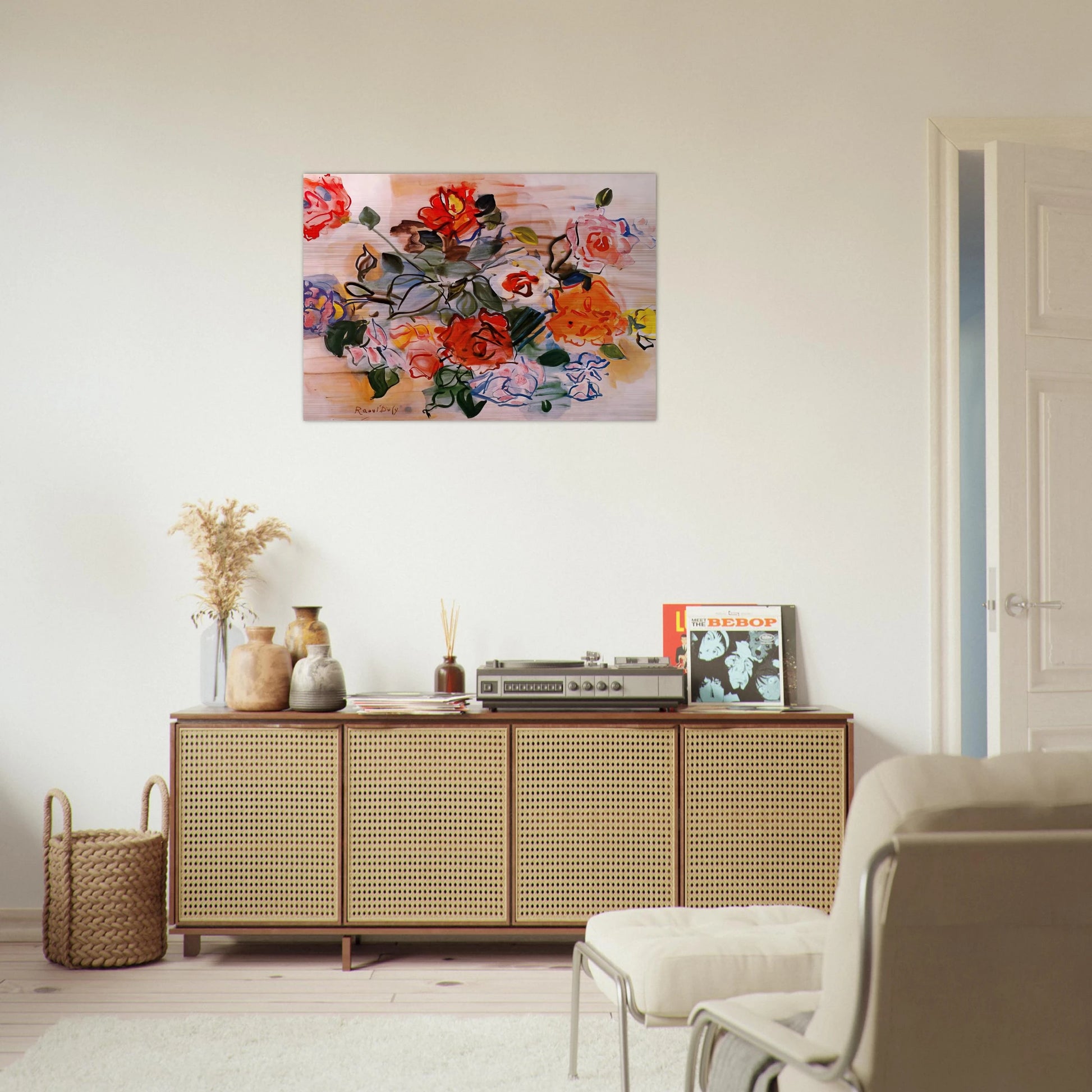 PINK BUNCH 1940 - Raoul Dufy Brushed Aluminum Print - 70x100 cm / 28x40 inches | Raoul Dufy Aluminum Print | Raoul Dufy Prints