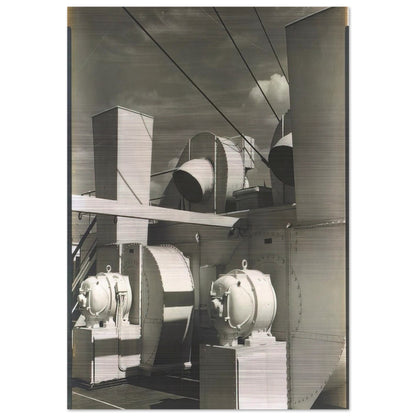 Upper Deck - 1928 - Charles Sheeler Brushed Aluminum Print - 70x100 cm / 28x40 inches | Charles Sheeler Aluminum Print | Charles Sheeler Prints