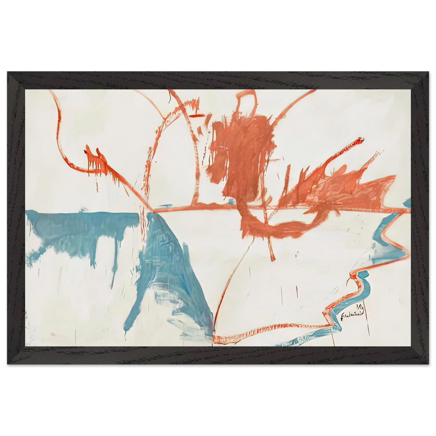 Helen Frankenthaler - French Horizon, 1958- Wall Art - 30x40 cm / 12x16 inches - Fine Art Poster-canvas - -