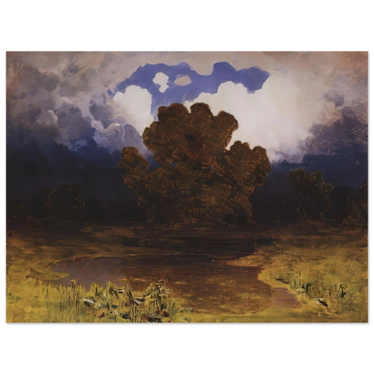Arkhyp Kuindzhi - Forest Lake. Cloud  75x100 cm / 30x40inches Fine Art Poster