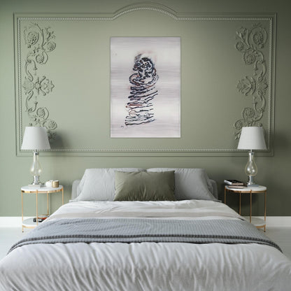 UNTITLED 1970 - Henri Michaux Brushed Aluminum Print - 70x100 cm / 28x40 inches | Henri Michaux Aluminum Print | Henri Michaux Prints
