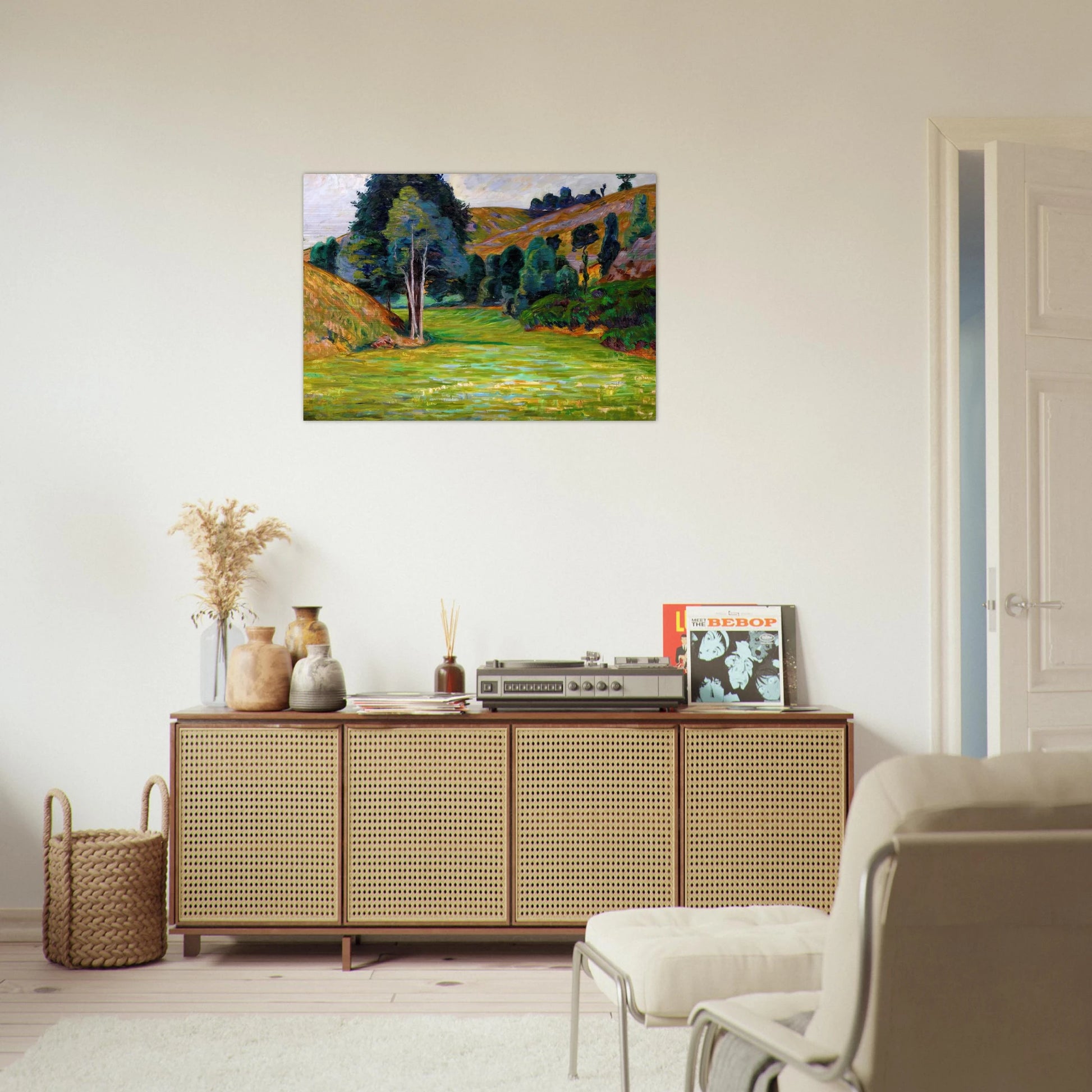 Valley in Pontgibaud - Armand Guillaumin Brushed Aluminum Print - 70x100 cm / 28x40 inches | Armand Guillaumin Aluminum Print | Armand Guillaumin Prints