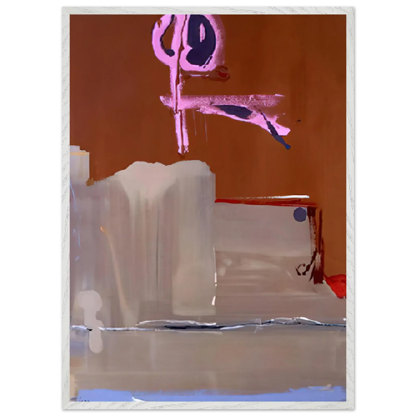 Helen Frankenthaler - Captain s Watch - 1986 Wall art - A3 (29.7 x 42  cm) - Premium Wooden Framed Poster With Fine Art Paper - White frame