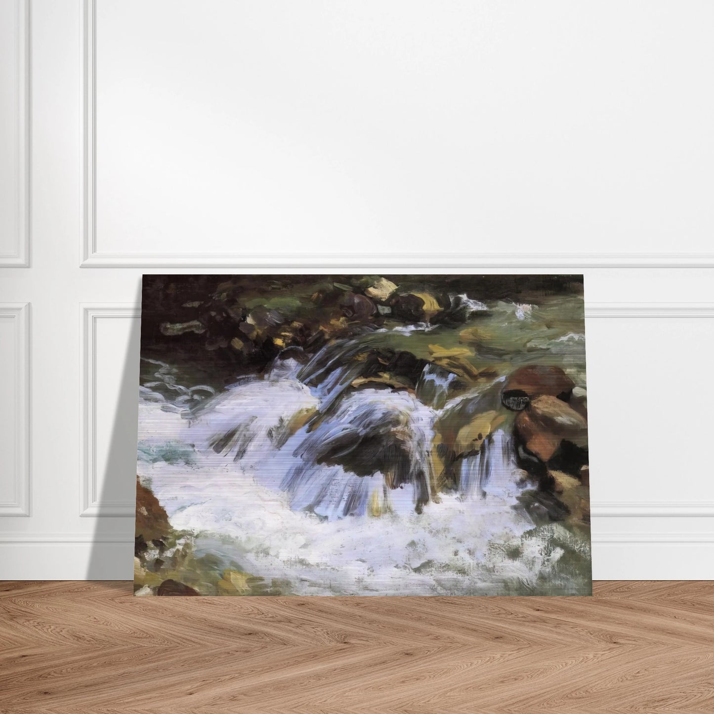 A Mountain Stream, Tyrol - John Singer Sargent Brushed Aluminum Print - 70x100 cm / 28x40 inches | John Singer Sargent Aluminum Print | John Singer Sargent Prints