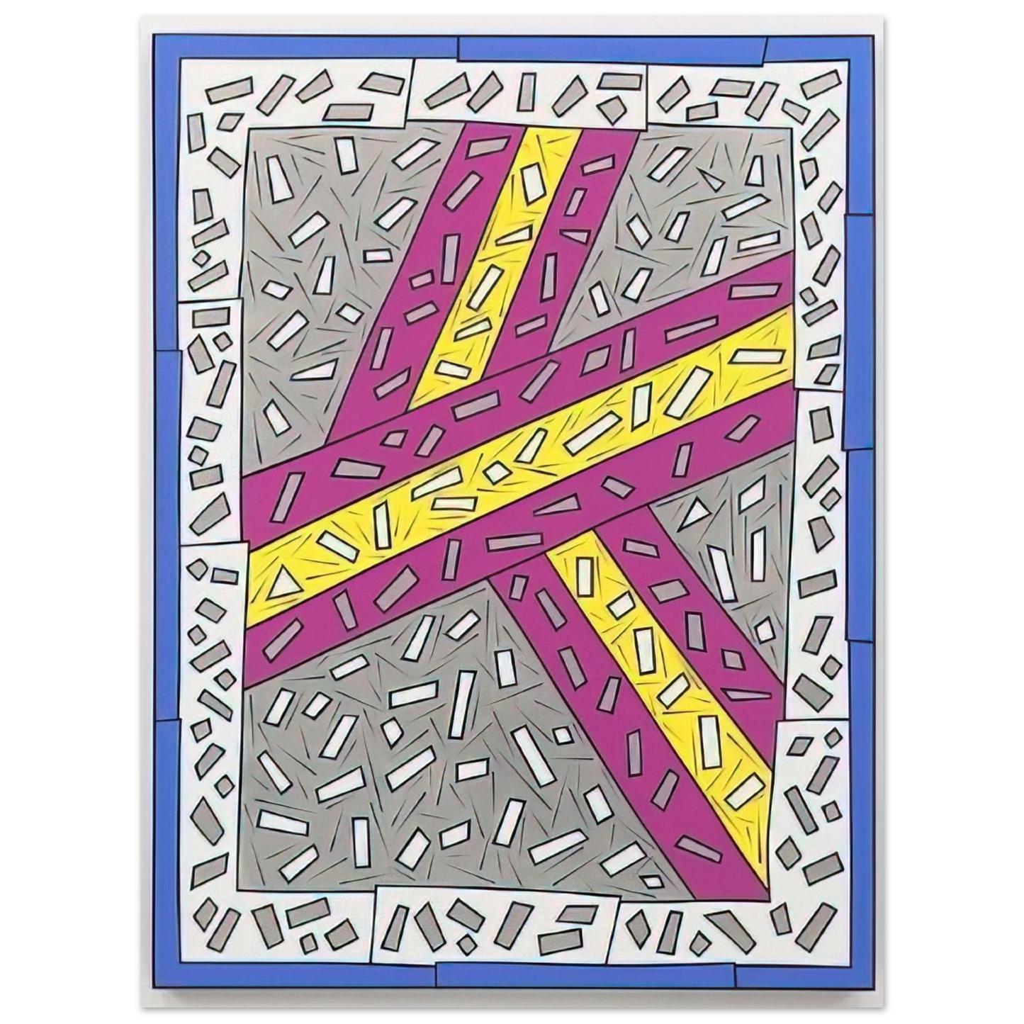Nicholas Krushenick - Grand Entrance - 1987  75x100 cm / 30x40inches Fine Art Poster