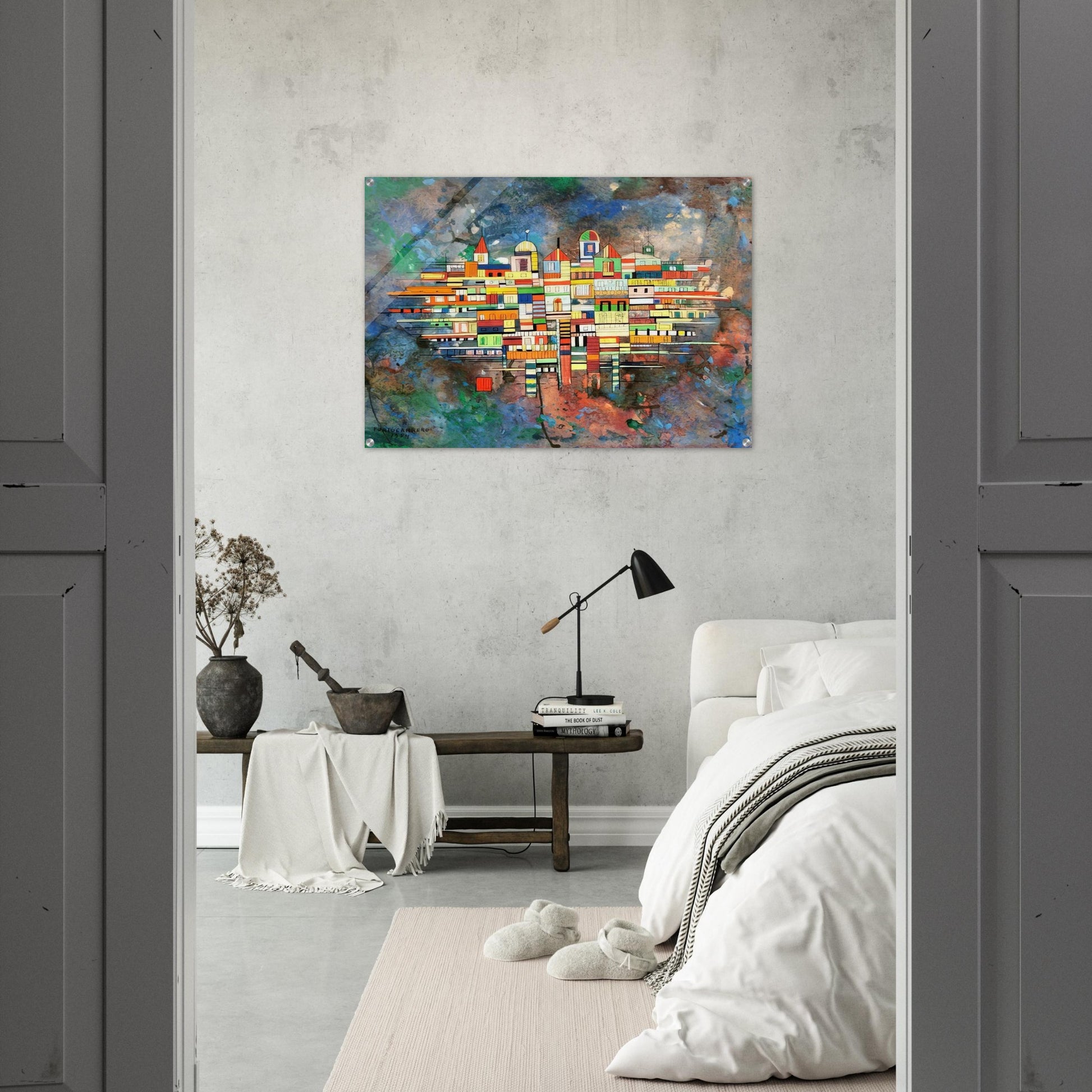 CITY 1954 - Rene Portocarrero Acrylic Print - 70x100 cm / 28x40″ inches