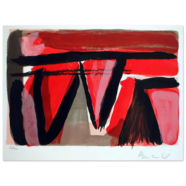 Bram van Velde - Braises - 1980  75x100 cm / 30x40inches Fine Art Poster