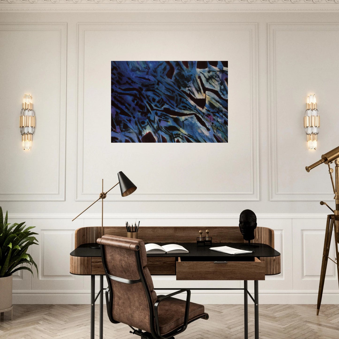 Fishes’ Sanctuary - 1969 - Alfred Manessier Brushed Aluminum Print - 70x100 cm / 28x40 inches | Alfred Manessier Aluminum Print | Alfred Manessier Prints