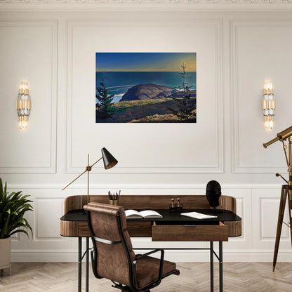 Young Spruces, Maine Coast - Rockwell Kent Brushed Aluminum Print - 70x100 cm / 28x40 inches | Rockwell Kent Aluminum Print | Rockwell Kent Prints