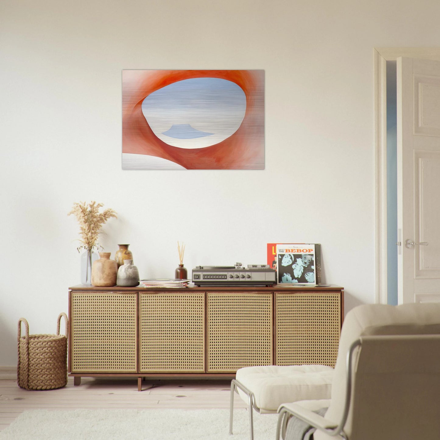 Pedernal - From the Ranch I - Georgia O'Keeffe Brushed Aluminum Print - 70x100 cm / 28x40 inches | Georgia O'Keeffe Aluminum Print | Georgia O'Keeffe Prints