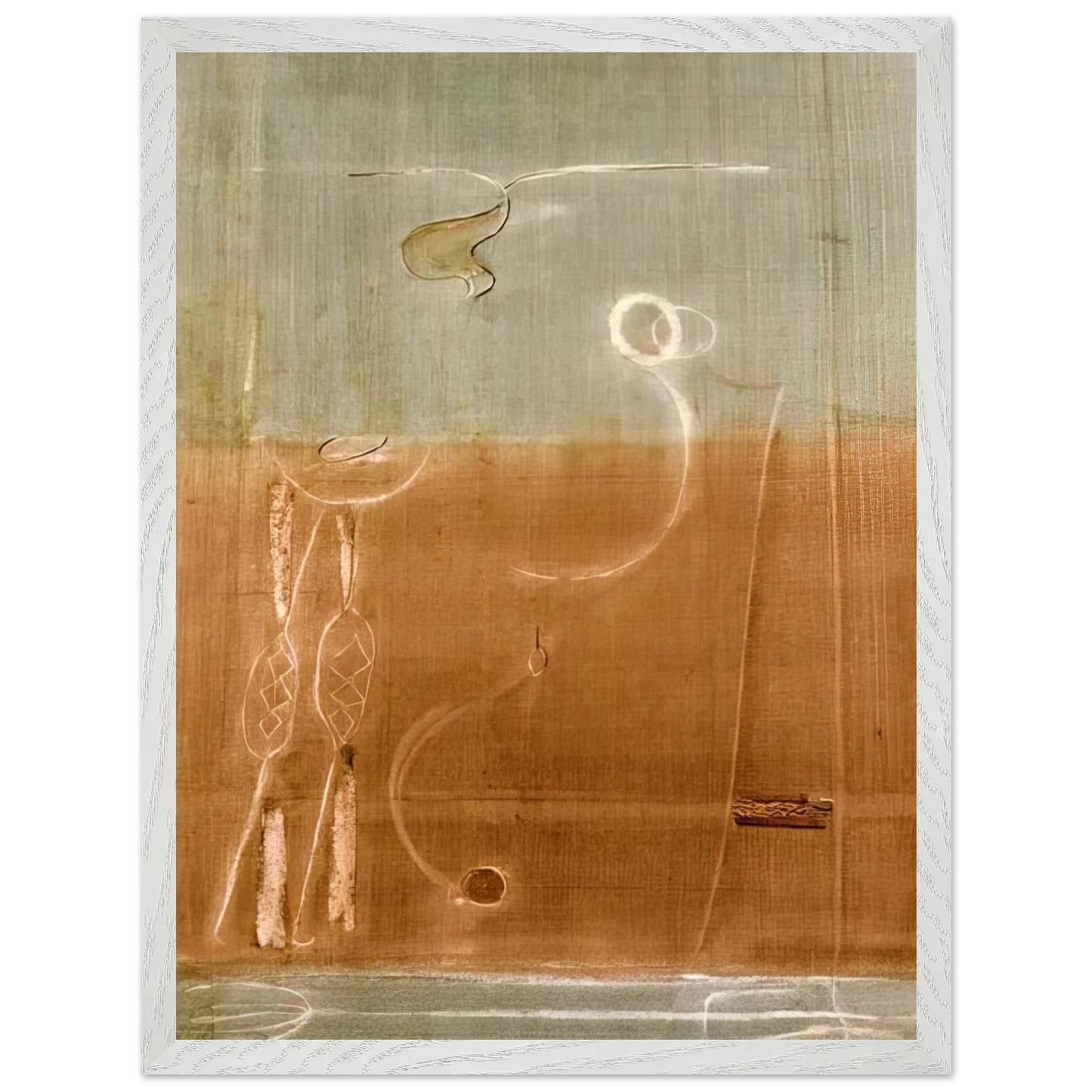 Mark Rothko - Aubade - 1944 Wall Art - 21x29.7 cm / 8x12" - Premium Wooden Framed Poster With Fine Art Paper-canvas - White frame