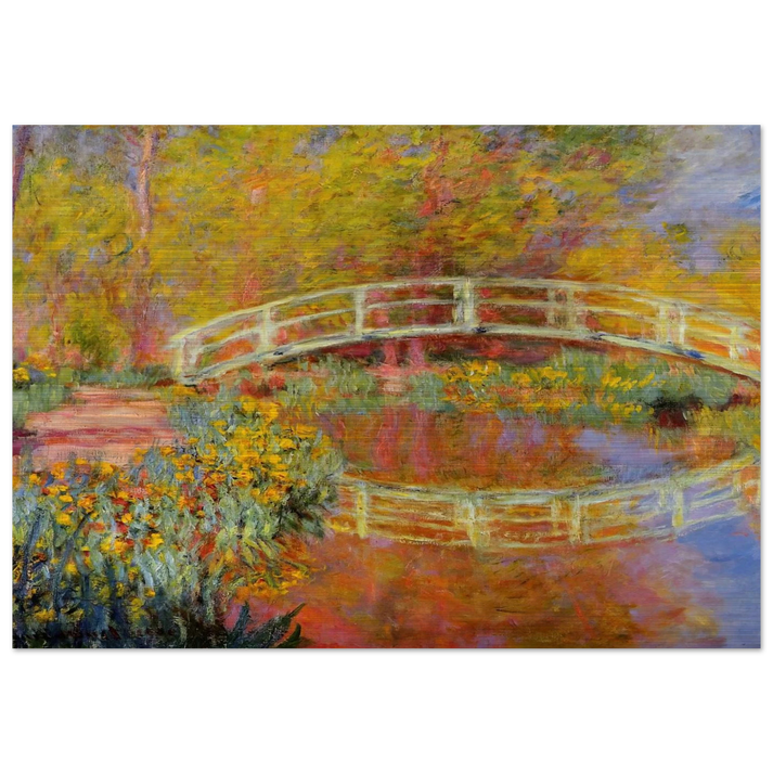 The Japanese Bridge The Bridge in Monet's Garden - claude monet Brushed Aluminum Print - 70x100 cm / 28x40 inches | claude monet Aluminum Print | claude monet Prints