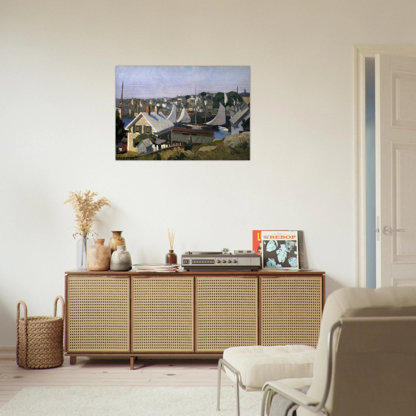 Gloucester Harbor - Edward Hopper Brushed Aluminum Print - 70x100 cm / 28x40 inches | Edward Hopper Aluminum Print | Edward Hopper Prints