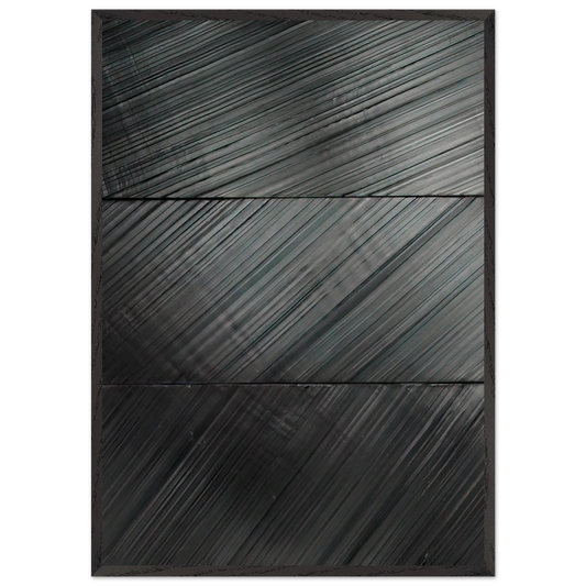 Peinture 18 Mars 2010 - 2010 - Pierre Soulages 70x100 cm / 28x40 inches Framed Art Print – Black Wooden Frame